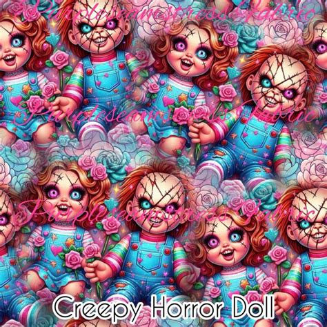 Creepy Horror Doll Purpleseamstress Fabric