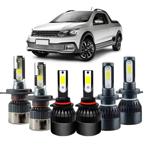 Lampada Super Led Plus Vw Saveiro Cross Farol E Milha No Shoptime