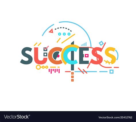 Success text banner Royalty Free Vector Image - VectorStock