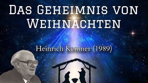 Das Geheimnis Von Weihnachten Heinrich Kemner 1989 YouTube