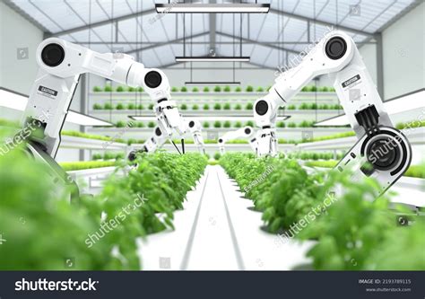 Smart Robotic Farmers Concept Robot Farmers Stock Illustration ...