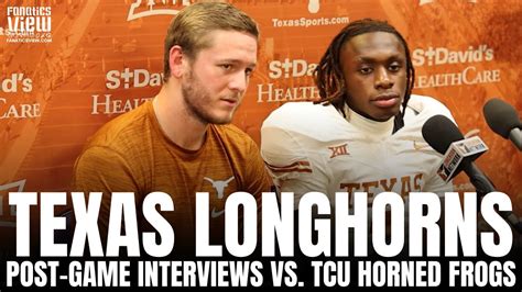 Quinn Ewers Xavier Worthy React To Texas Longhorns Win Vs TCU Horned