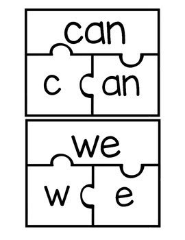 Sight word puzzles by Miss "Good" | Teachers Pay Teachers