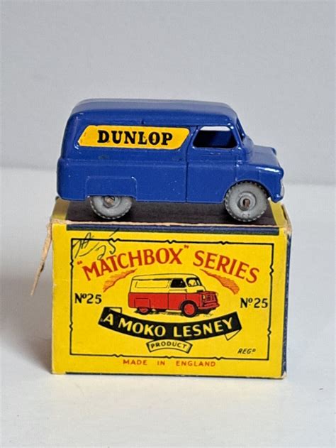 Matchbox Lesney No Bedford Dunlop Van With Original Box Ebay