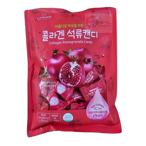 Original Ilkwang Candy From Korea Collagen Pomegranate Lemon And Ginger