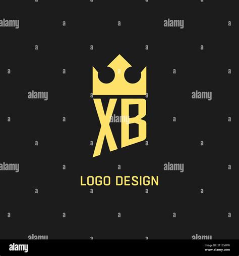 Monogram Xb Logo Shield Crown Shape Elegant And Luxury Initial Logo