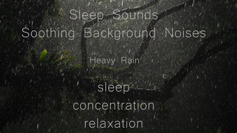 Heavy Rain Nature Sound For Sleeping Long Play 1hr Dark Screen