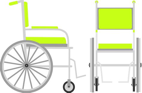 Vector illustration of wheelchair for disabled people isolated on white ...