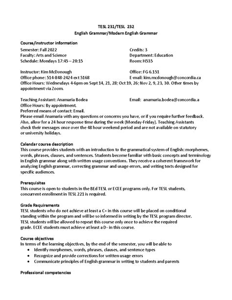tesl    outline   tesl tesl  english grammar