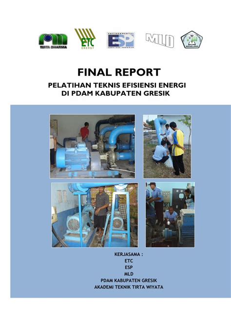 Pdf Pelatihan Teknis Efisiensi Energi Di Pdam Material T Final