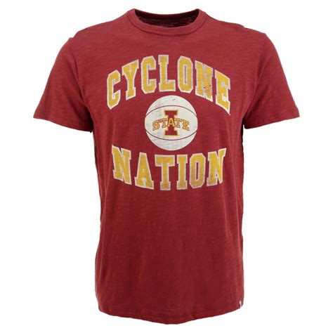 47 Brand Mens Iowa State Cyclones Basketball Scrum Tshirt In Red For