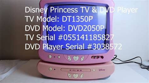 Disney Princess TV DT1350P And DVD Player DVD2050P Set Function