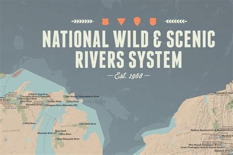 Us National Wild Scenic Rivers System Map X Poster Etsy