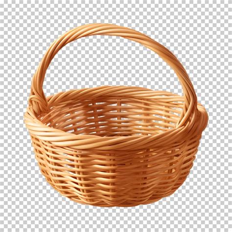 Cesta De Vime Png Isolada Em Fundo Transparente Psd Premium