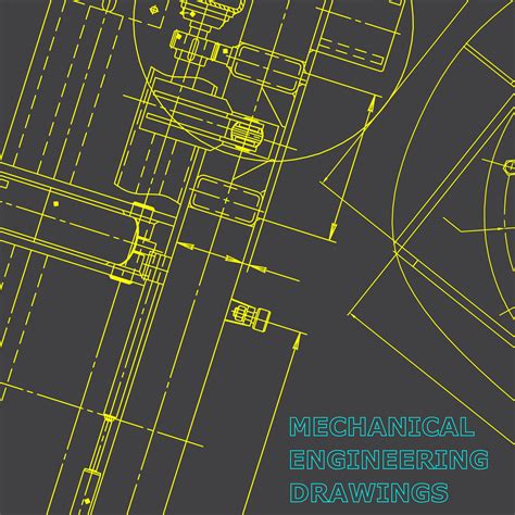 Blueprint. Vector engineering illustration. Computer aided design systems 4156288 Vector Art at ...