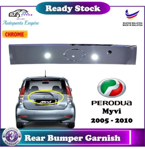 Perodua Myvi Rear Bonnet Garnish Hiaskan Bonnet Belakang Tailgate