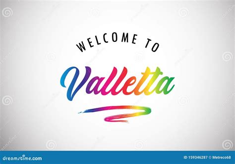 Welcome To Valletta Poster Stock Vector Illustration Of Abstract 159346287