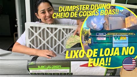 SUPER ACHADO NO LIXO DE LOJA NO EUA DUMPSTER NOTURNO ACHEI MUITA