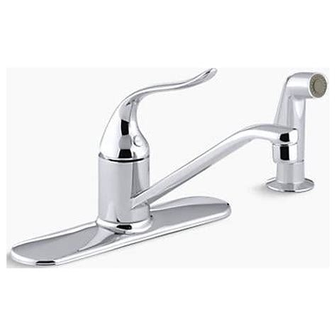 Kohler Coralais Single Handle Kitchen Faucet W Side Spray Polished