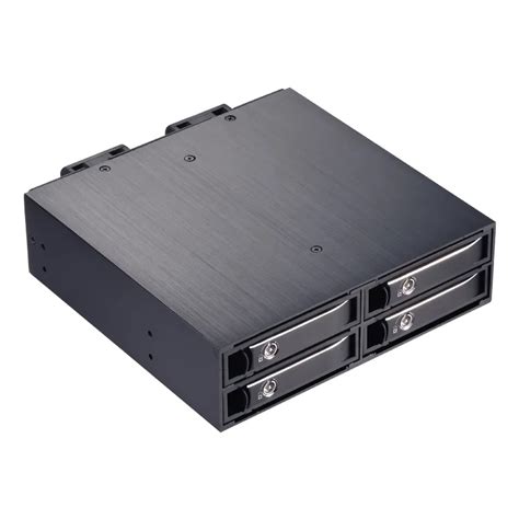 2.5in 4 bay SATA hard drive caddy tray internal enclosure hdd docking station to 5.25 PC bay hdd ...