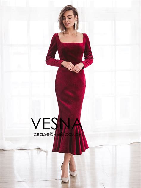 ВСЕ МОДЕЛИ > Вечернее платье Габриэль Вельвет Руж купить в интернет ...