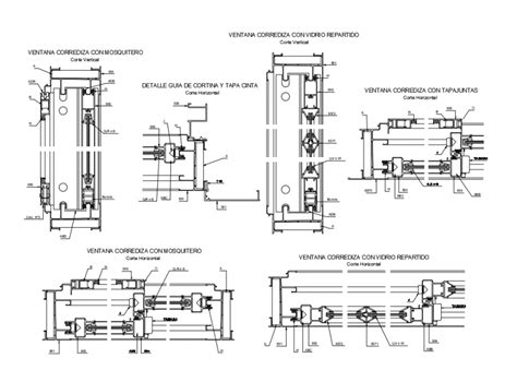 Sliding window installation cad drawing details dwg file - Cadbull