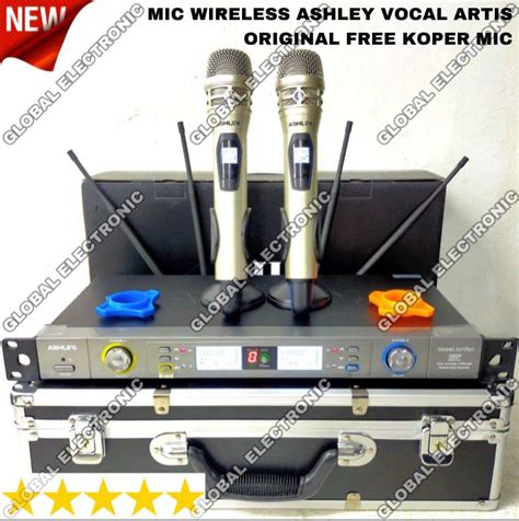 Mic Wireless Ashley Vocal Artis Original Sampanye Free Koper Mic 4