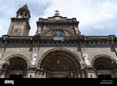 Manila Cathedral Intramuros Plaza De Roma Philippines Stock Photo Alamy