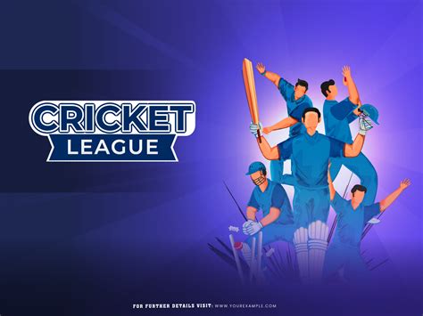 Cricket League Poster Design with Faceless Character of Cricket Player ...