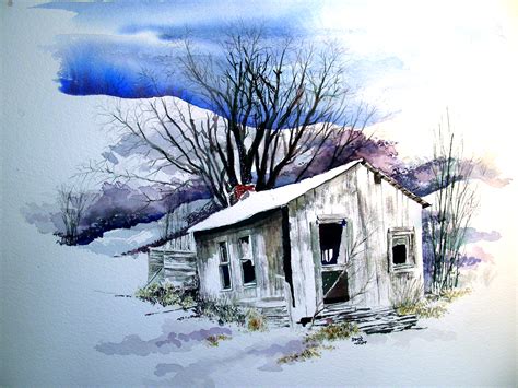 Watercolor Christmas Scenes at PaintingValley.com | Explore collection ...