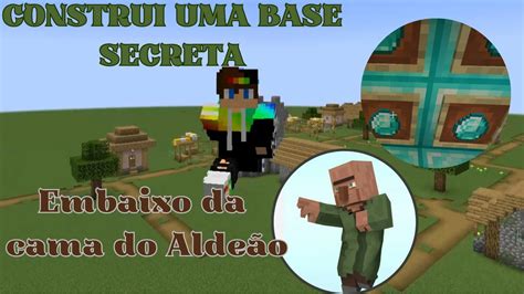 Construi uma base secreta embaixo da cama do Aldeão no minecraft jogos