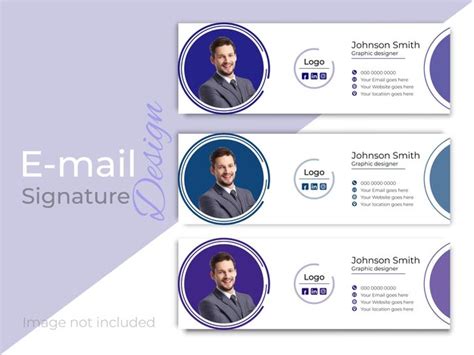 Kreative und einzigartige designvorlage für e mail signaturen Premium