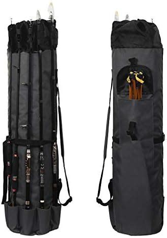 Amazon Jshanmei Fishing Pole Bag With Rod Holder Canvas Carrier