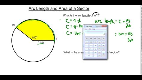 Area Of A Sector Using Arc Length