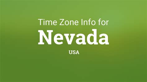 Time Zones in Nevada, United States