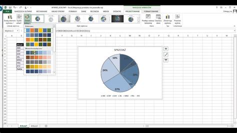 Jak Zrobic Wykres Kolowy W Excelu Youtube