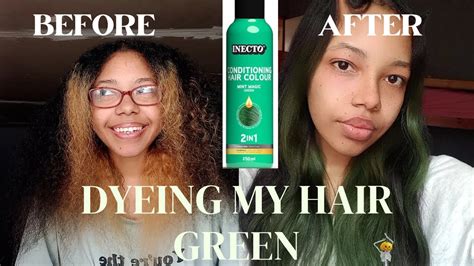 Dyeing My Hair Green With Inecto Ft My Siblings And Talks Of Santa