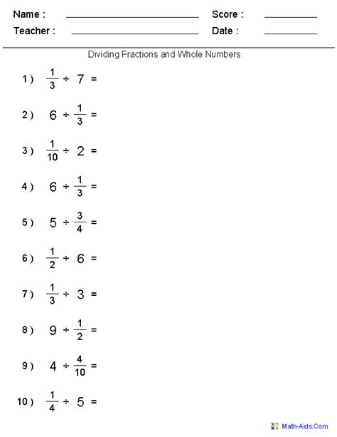 Multiplying Fractions With Mixed Numbers Worksheets