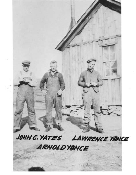 Outdoor Photograph Of John Yates And Lawrence And Arnold Yonce