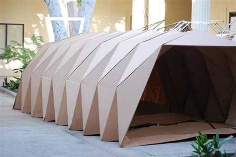 Origami Inspired Cardboard Homeless Shelters To Help People Get Off