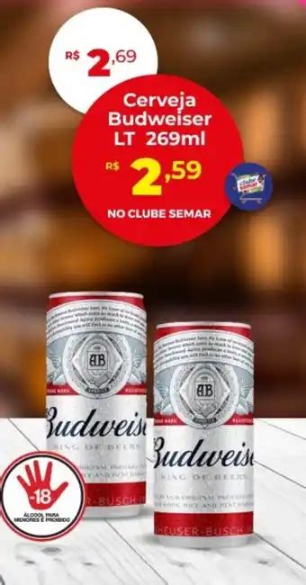 Cerveja Budweiser Zero Lata 350ml Oferta Na Rossi Supermercado