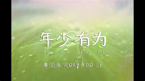 年少有为 歌词 李荣浩 Ronghao Li 全屏歌词 附带拼音 全面高清 If I Were Young lyrics YouTube