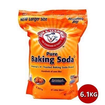 6 1kg Arm Hammer Baking Soda Food Grade Bulk Large Resealable Bag