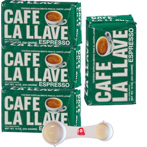 Cafe La Llave Espresso Fine Ground Coffee Dark Roast 10 Oz 4 Ct A