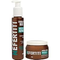 Kit Nefertiti Chocola T Max Mascarilla Doble Keratina Crema Para