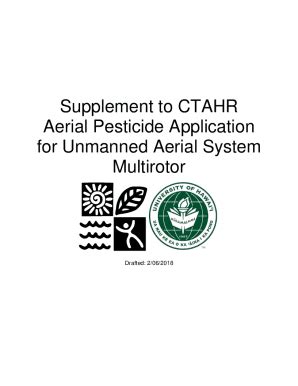 Fillable Online Supplement To Ctahr Aerial Pesticide Application For