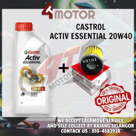 Original Malaysia Castrol T Minyak Hitam Engine Oil Activ Essential