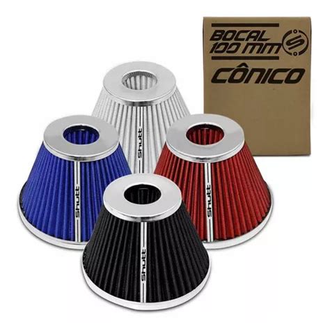 Filtro De Ar Esportivo Duplofluxo Mm Cromado Tuning Shutt Mercadolivre