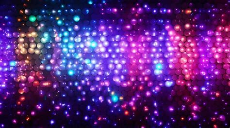 Premium Ai Image Disco Wall Background In Neon Led Dot Lighting Glitter