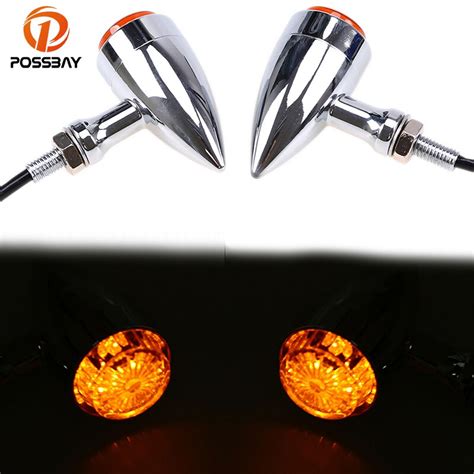 Possbay Universal Motorcycle Turn Signals Motocross Motorbike Blinker